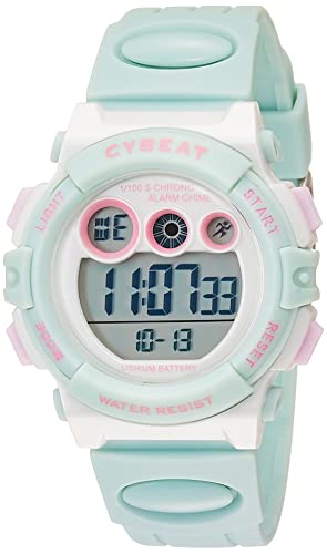 [サンフレイム] 腕時計 サイビート デジタルウォッチ 5気圧防水 7色LEDライト カレンダー・アラーム・時報・ストップウォッチ機能 ACY17-MI レディース ミント